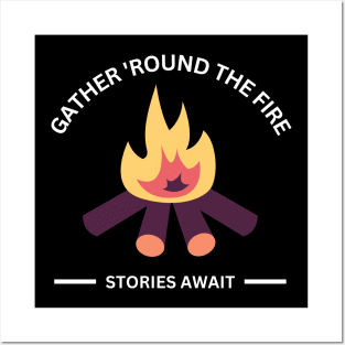 Gather 'Round the Fire: Stories Await Camp Fire Posters and Art